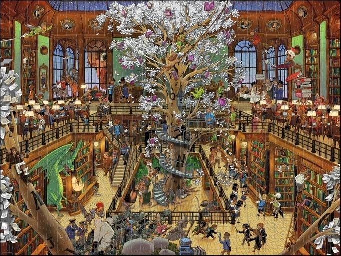 Heye 29840"" Library  Oesterle Triangular Puzzles  White - Image 4